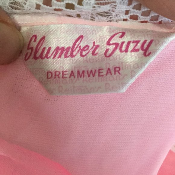 Vintage woman's pink with lace detail night gown size Medium - Picture 4 of 5